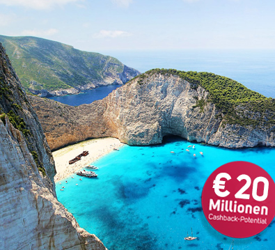Mit Urlaub in Griechenland wären 20 Millionen Euro Cashback für die Österreicher möglich