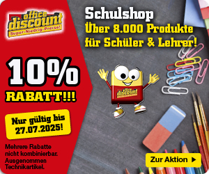 10% Rabatt auf Schulbedarf