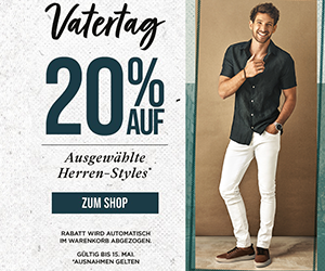 Vatertag: 20% Rabatt auf Herren-Styles