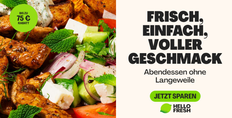 Frische Zutaten & ausgewogene Rezepte zu Ihnen nach Hause!